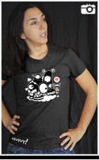 Modelo de camiseta monsters manga corta