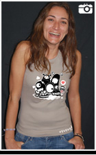 Modelo de camiseta monsters chica tirantes