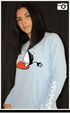 Modelo de camiseta chica mnaga larga