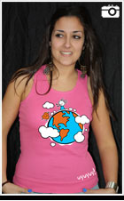 Modelo de camiseta planeta chica tirantes