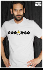 Modelo de camiseta pollitos
