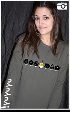 Modelo de camiseta pollitos chica manga larga